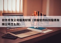 软件开发公司服务好得（中国软件科技服务有限公司怎么样）