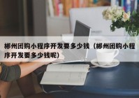 郴州团购小程序开发要多少钱（郴州团购小程序开发要多少钱呢）